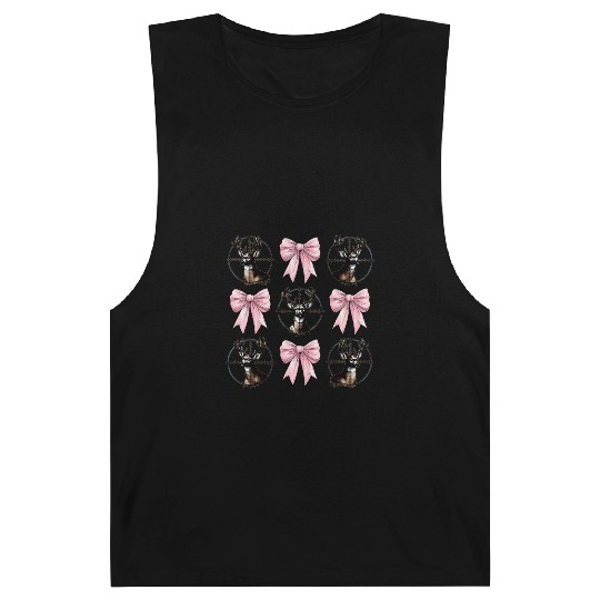 Coquette Bow Deer Hunting Hunter Pink Ribbon Mom Barnard Tanks