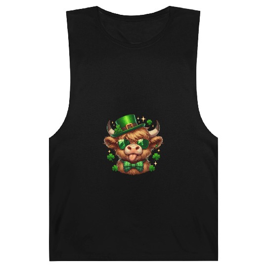 St Patricks Day Barnard Tanks - Irish Lucky cow