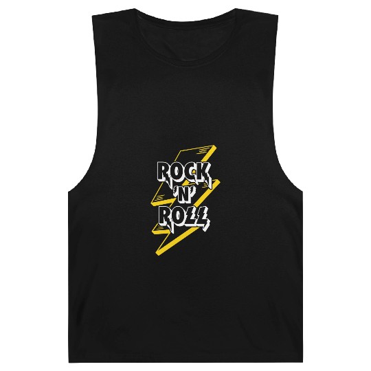 Rock'N'Roll Sign With Lightning Bolt Barnard Tanks