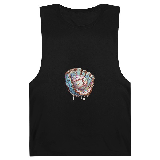 Baseball Drip Ice Cream Sprinkles Baseball Glove Barnard Tanks