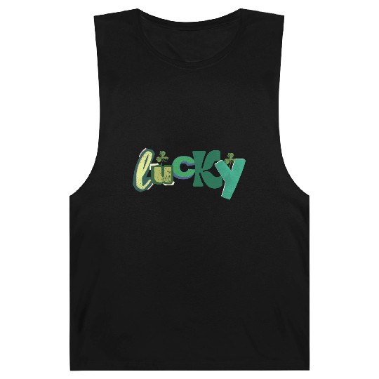 Lucky Typography with Shamrocks Barnard Tanks