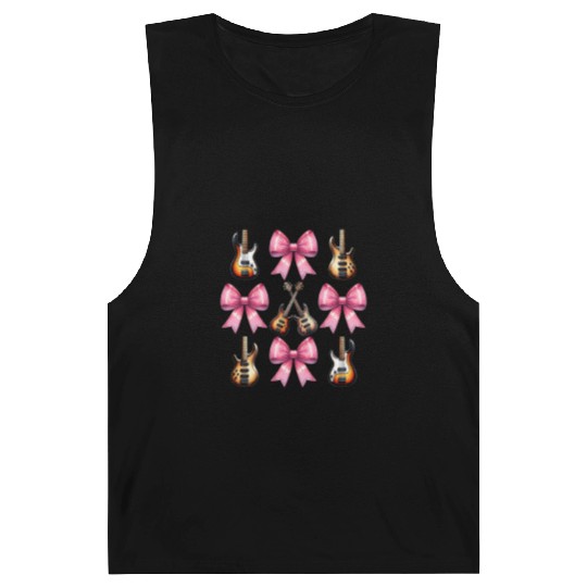 Coquette Bow Bass Player Bassist Guitarist Guitar Barnard Tanks