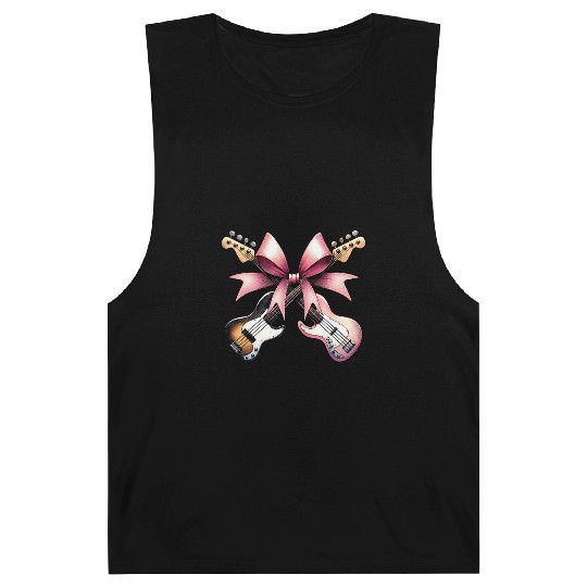 Coquette Bow Bass Player Bassist Guitarist Guitar Barnard Tanks