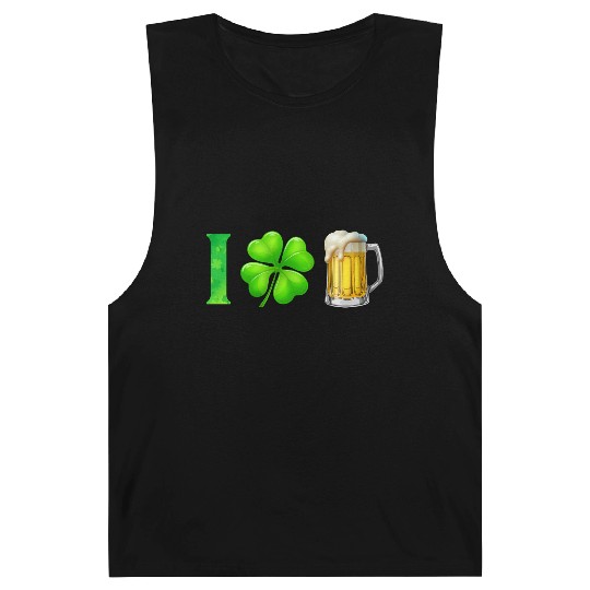 I Shamrock Beer Funny St Patrick's Day I Love Beer Barnard Tanks