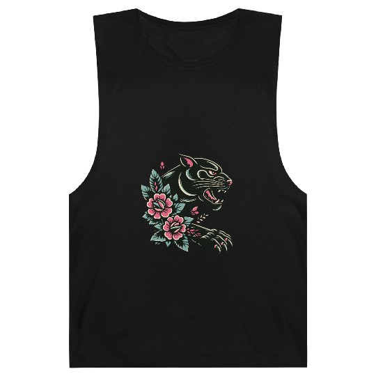 Black Panther Flash Tattoo Barnard Tanks