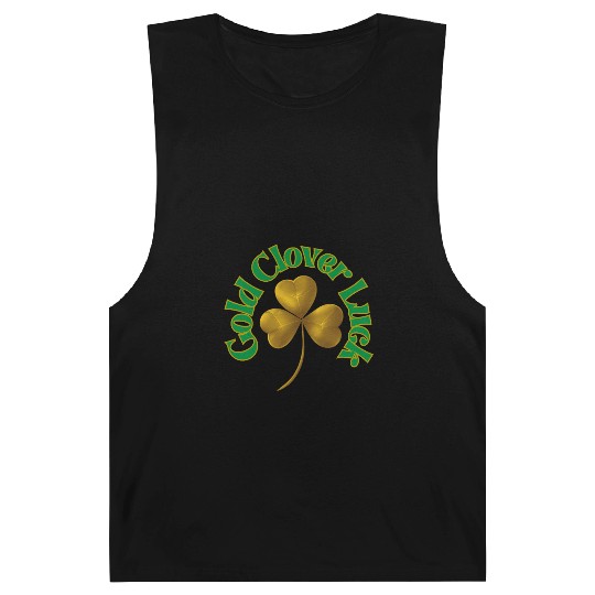 St. Patrick's Day - Gold Clover Luck Barnard Tanks