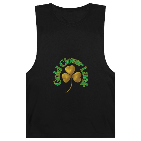 St. Patrick's Day - Gold Clover Luck Barnard Tanks