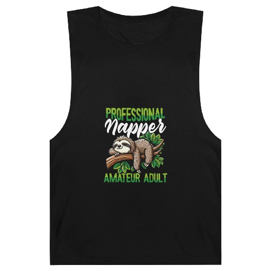 Funny Sloth Professional Napper Lazy Humor Barnard Tanks