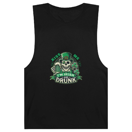 Kiss Me I Am Irish And Drunk St. Patrick's Barnard Tanks