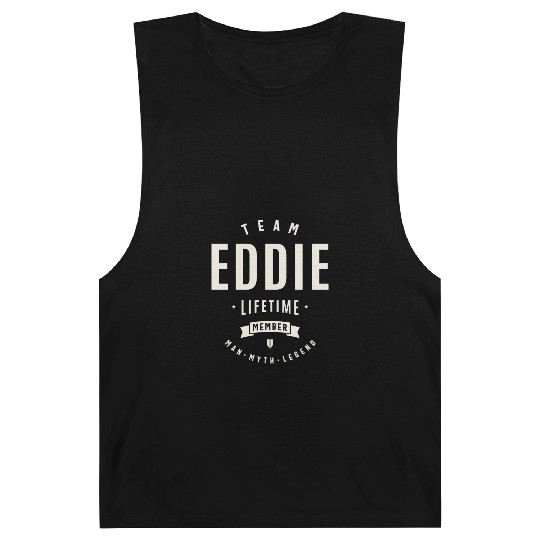 Team Eddie Lifetime Member Funny Name Eddie Barnard Tanks