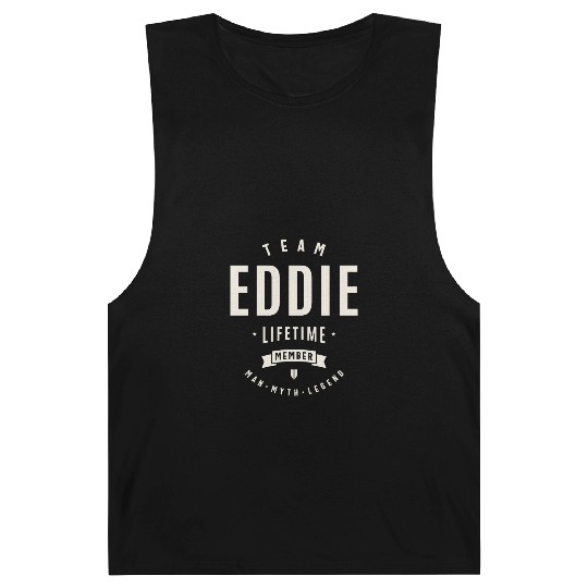 Team Eddie Lifetime Member Funny Name Eddie Barnard Tanks