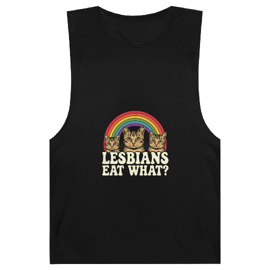Lesbians Eat What Vintage LGBT Funny Pride Month Barnard Tanks