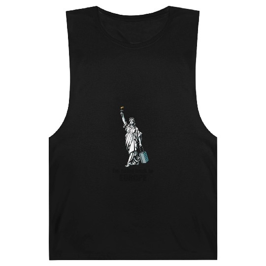 Funny Statue of Liberty USA America Sarcasm Barnard Tanks