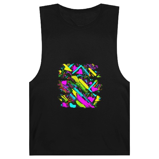 Neon Colorful Glow Party Electro Barnard Tanks