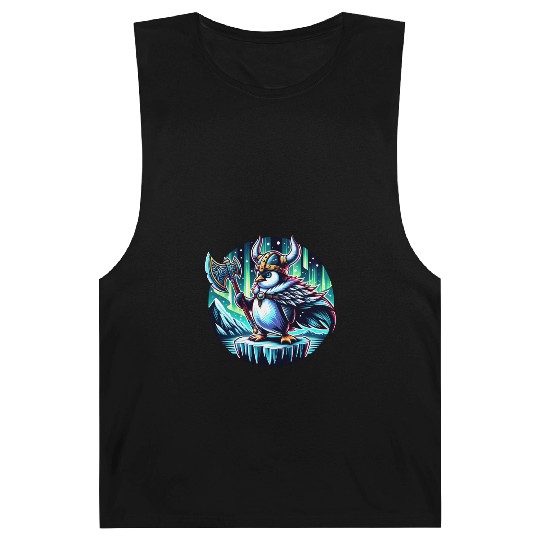 Viking Penguin with Axe Under Northern Lights Barnard Tanks