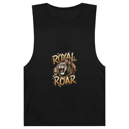 Vintage Hip Hop Rapper-Inspired Lion Design Barnard Tanks
