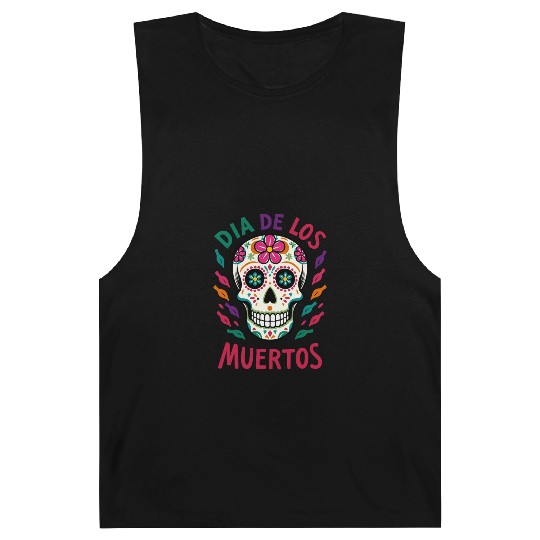 Mexico Día de los Muertos Skull Barnard Tanks