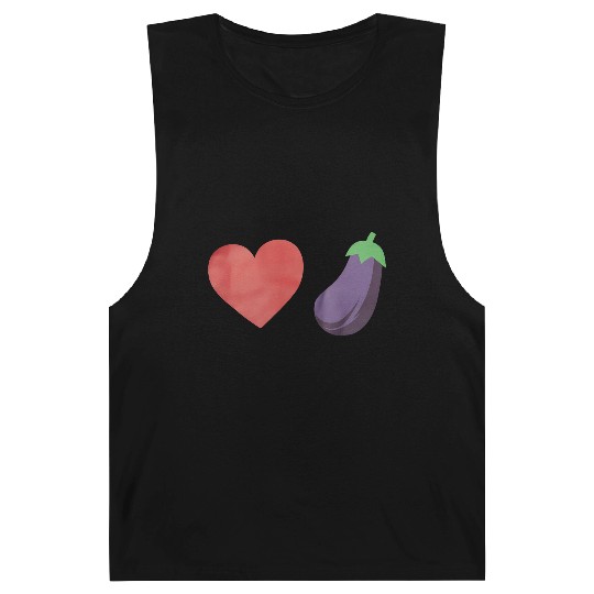 Love Eggplant Funny Gay LGBTQ Pride Barnard Tanks
