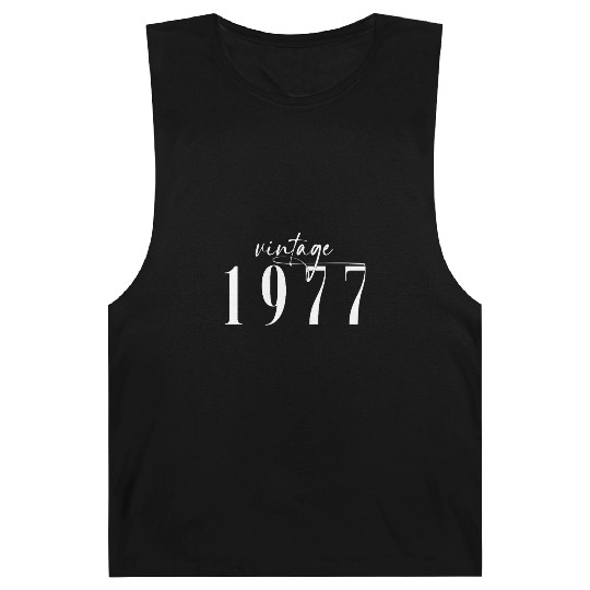 Vintage 1977 Elegant Minimalist Birthday Barnard Tanks