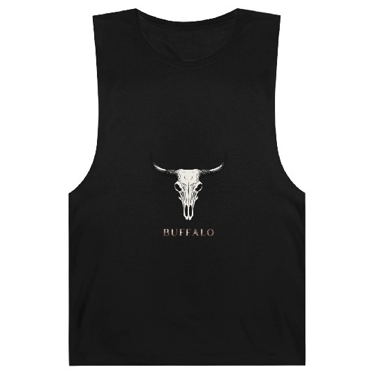 Buffalo Skull Art Barnard Tanks