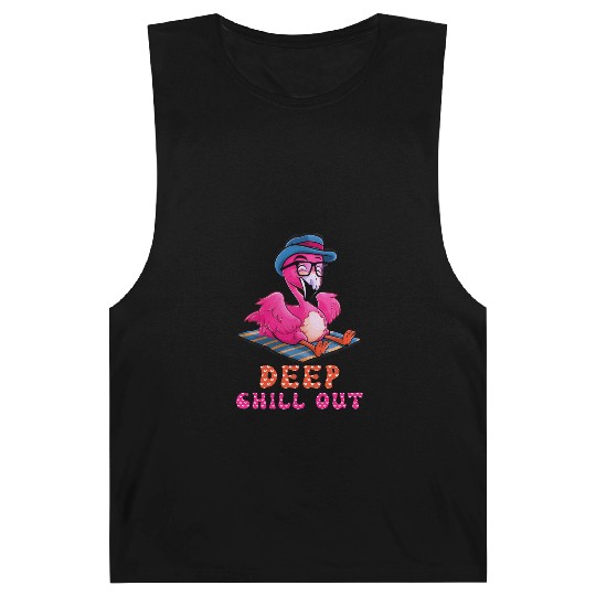 Deep Chill Out Flamingo Summer Vacation Barnard Tanks
