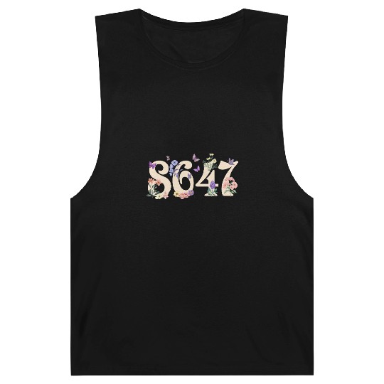 Floral Numerals with Butterflies Barnard Tanks