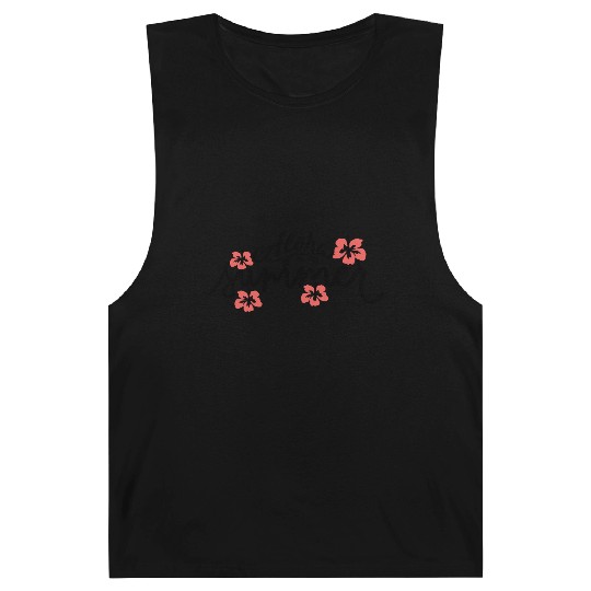 Aloha Hibiscus Flower Summer Barnard Tanks