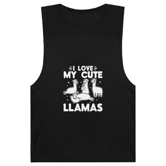 Llama Lover Alpaca Lover - I love my cute Llamas Barnard Tanks