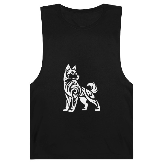 Tribal Husky With Mystical Charisma Barnard Tanks