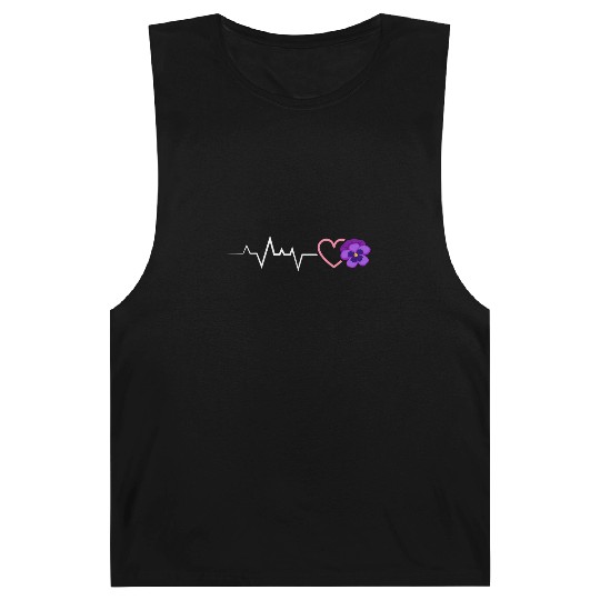 Lesbian Heartbeat Violet Flower Love Pride Barnard Tanks