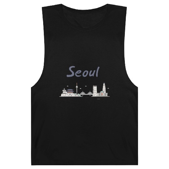 Seoul | Minimalist Korean Aesthetic City Name Desi Barnard Tanks
