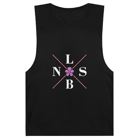 Subtle Lesbian Violet Flower Hidden Pride Barnard Tanks
