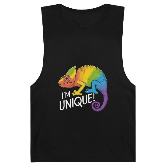 Rainbow Chameleon - "I'm Unique!" Colorful Animal Barnard Tanks