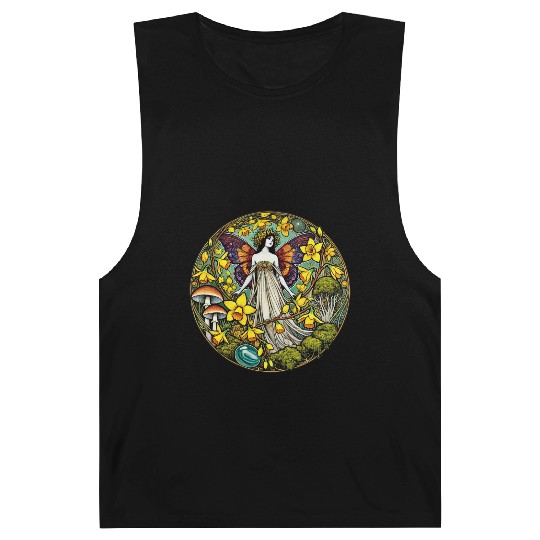 Vintage Spring Nature Fairy Barnard Tanks