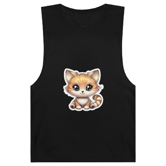 Kawaii Cat Barnard Tanks