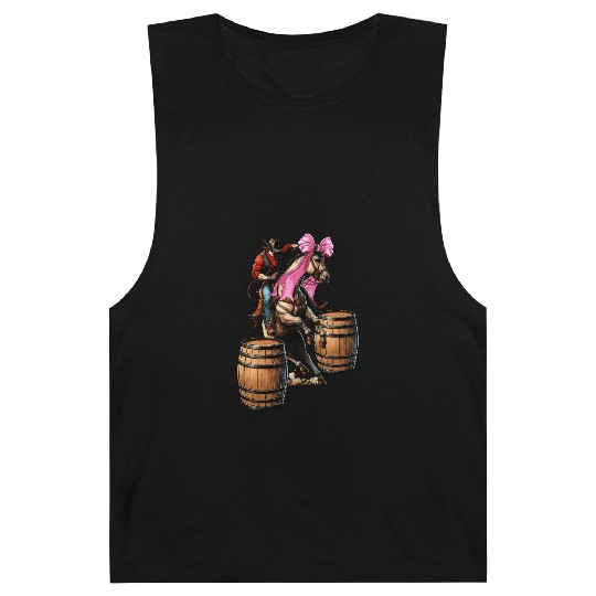Coquette Bow Barrel Racer Barrel Racing Rodeo Mom Barnard Tanks