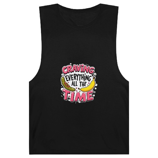 Pregnancy Cravings Funny Maternity Food Baby Bump Barnard Tanks