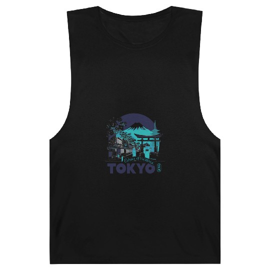 Tokyo Skyline with Mount Fuji Barnard Tanks
