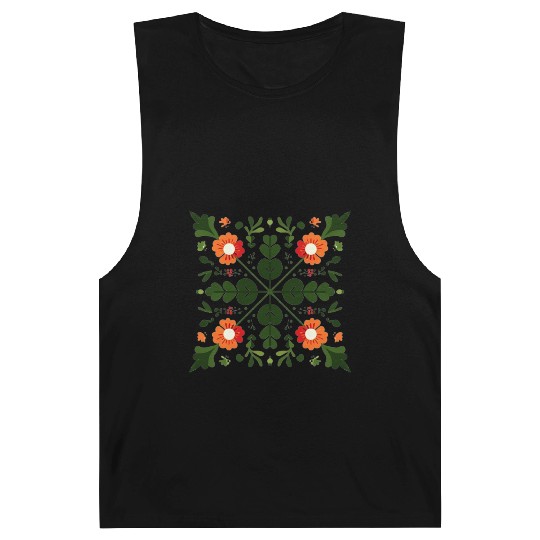 Folk Floral Mandala Barnard Tanks