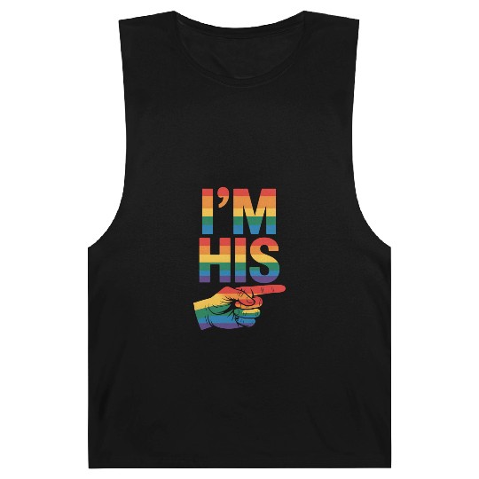 I'm His Gay Couple Matching LGBTQ Pride Barnard Tanks