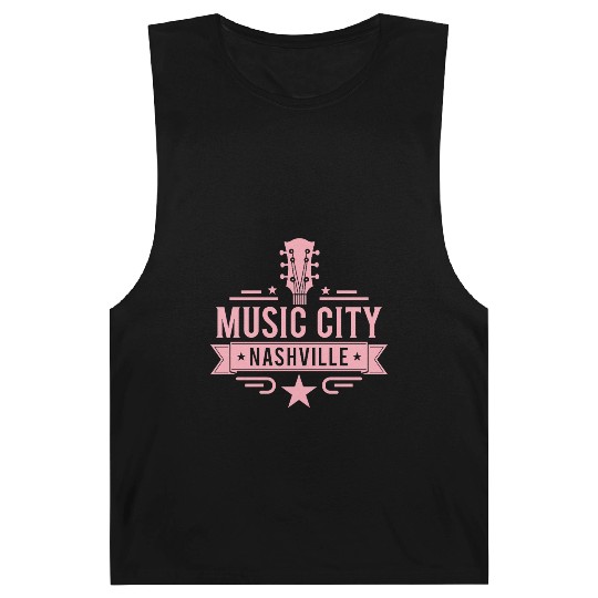 Music City Nashville Guitar Tennessee Barnard Tanks
