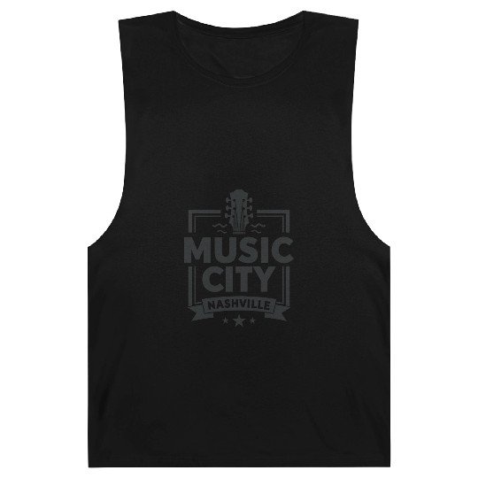 Music City Nashville Guitar Tennessee Barnard Tanks