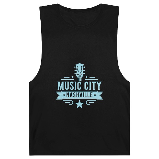 Music City Nashville Guitar Tennessee Barnard Tanks