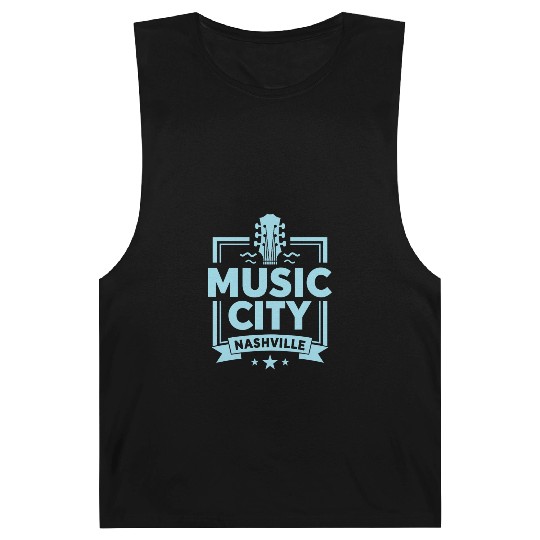 Music City Nashville Guitar Tennessee Barnard Tanks
