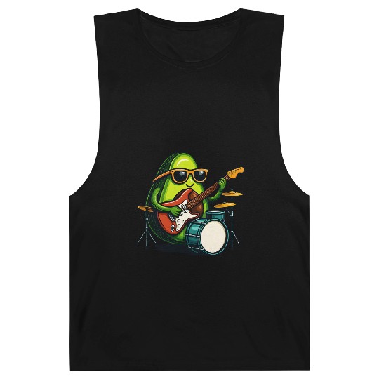 Rockin Avocado Musician Funny Graphic Barnard Tanks
