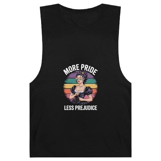 More Pride Less Prejudice LGBTQ Pride Ally Rainbow Barnard Tanks