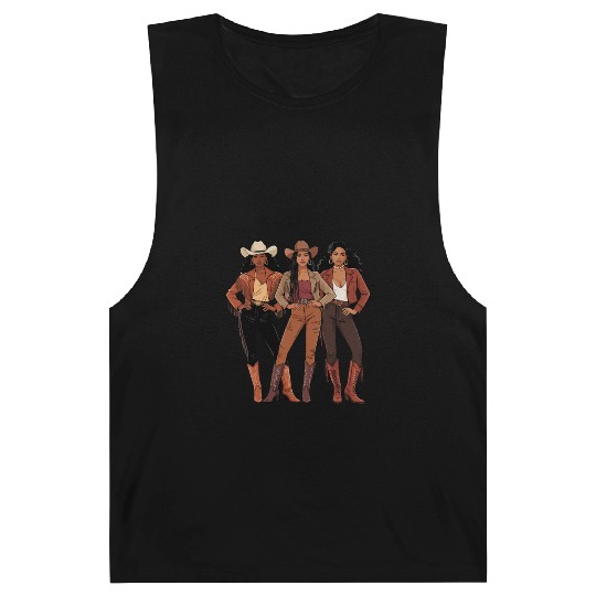 Black African American Cowgirl Rodeo Barnard Tanks