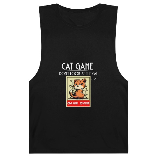 Cat Meme Game Humor Don’t Look Game Over Design. Barnard Tanks