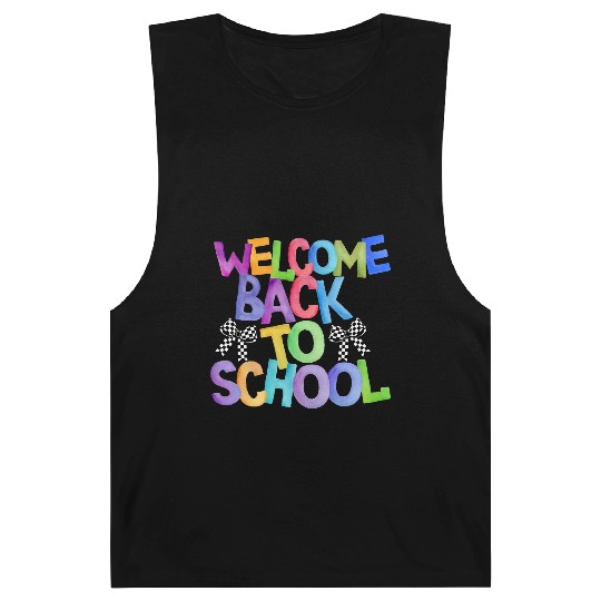 Welcome Back to School Coquette Bow Design Barnard Tanks
