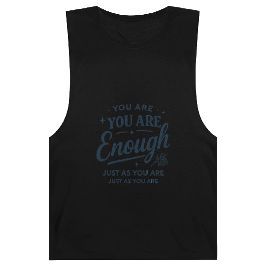 Inspirational "You Are Enough" Quote Typography Barnard Tanks